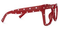 Naila - Square Red Eyeglasses │Vooglam