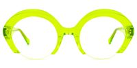 Thompson - Round Green Eyeglasses | Vooglam Angle View