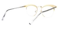 Browline Gold Eyeglasses | Vooglam.com Side View