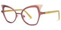 Rainey - Cat Eye Red Eyeglasses | Vooglam Front View