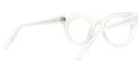 Dembo - Round White Eyeglasses | Vooglam Side View