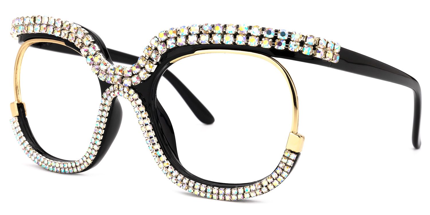 Mancha - Dazzling Camp Style Bling Glasses | Vooglam Front View