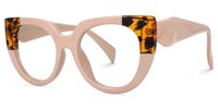 Round Nude Eyeglasses | Vooglam.com Front View