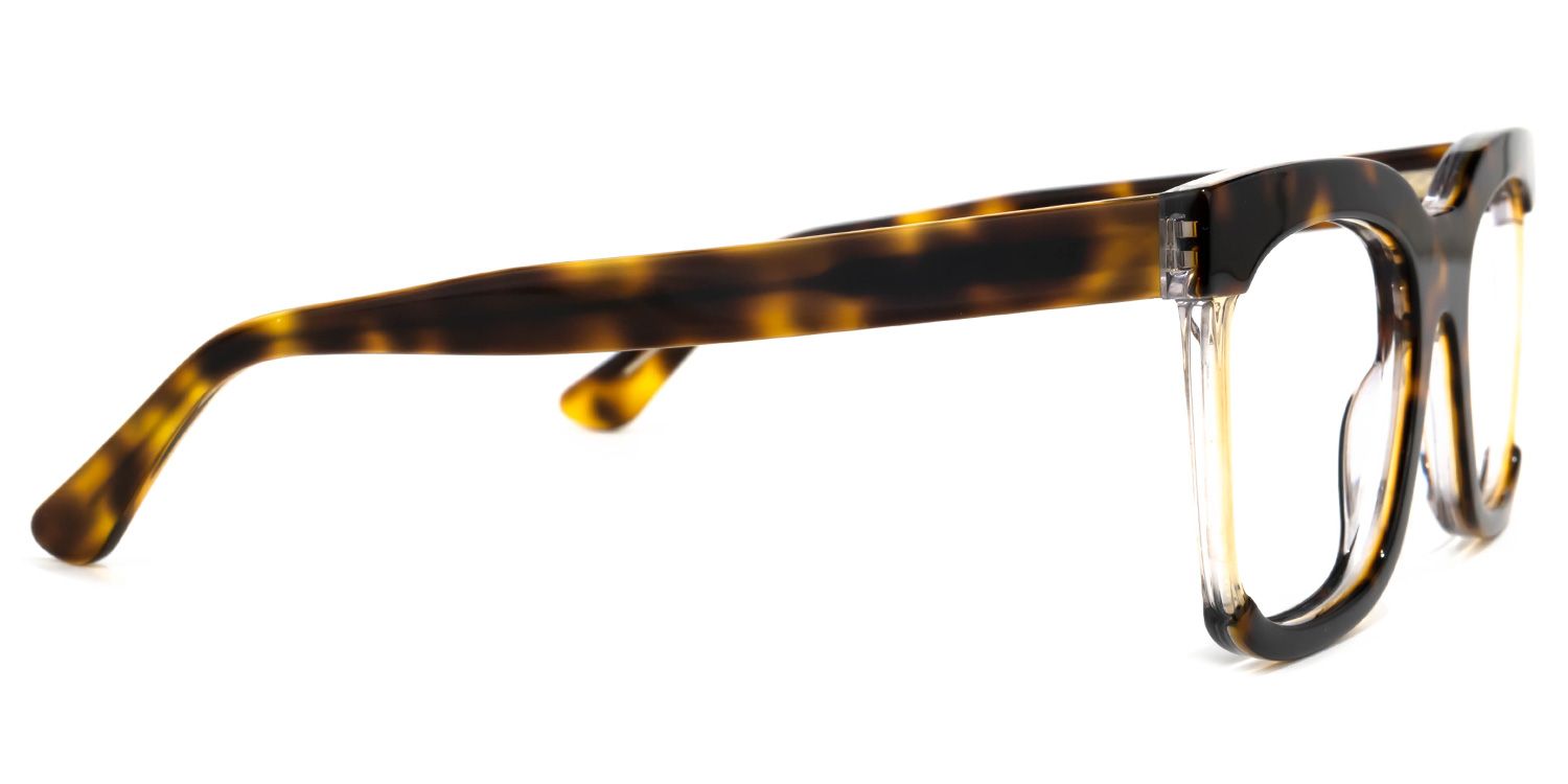 Rectangle Tortoise Eyeglasses | Vooglam.com 4