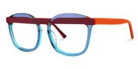 Geometric Red Eyeglasses | Vooglam.com Front View