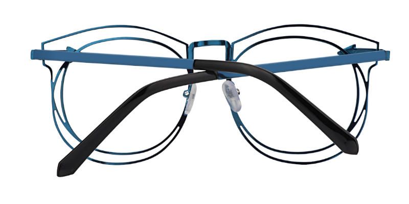 Joanne Round Blue Eyeglasses 5