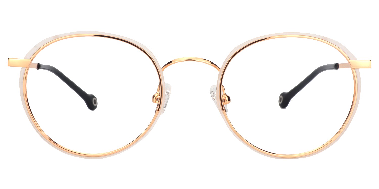 Hania Round Gold Eyeglasses Vooglam