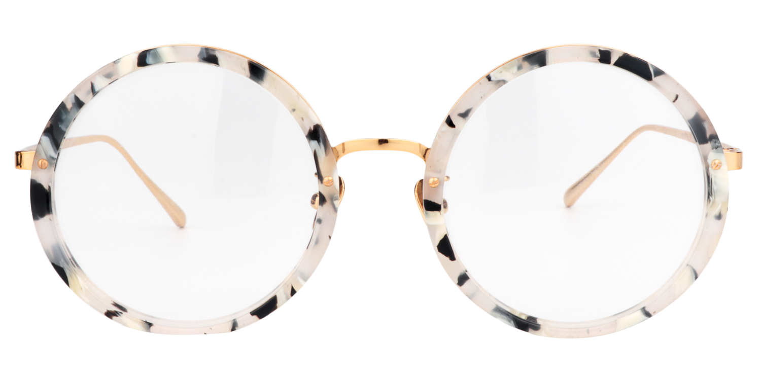 Unique Round Leopard Eyeglasses│Vooglam Optical Glasses Front View