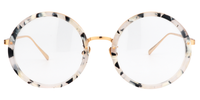 Unique Round Leopard Eyeglasses│Vooglam Optical Glasses Front View