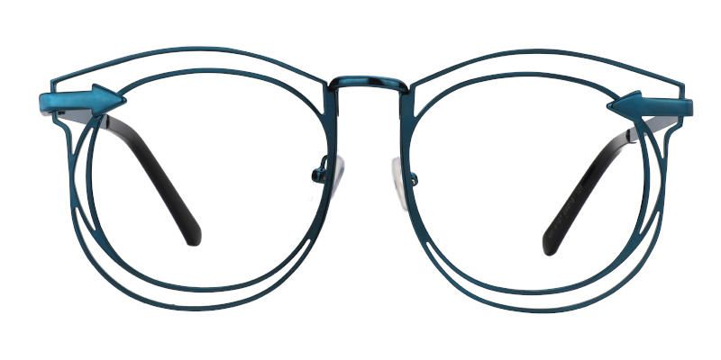 Frame Size of Joanne Round Blue Eyeglasses