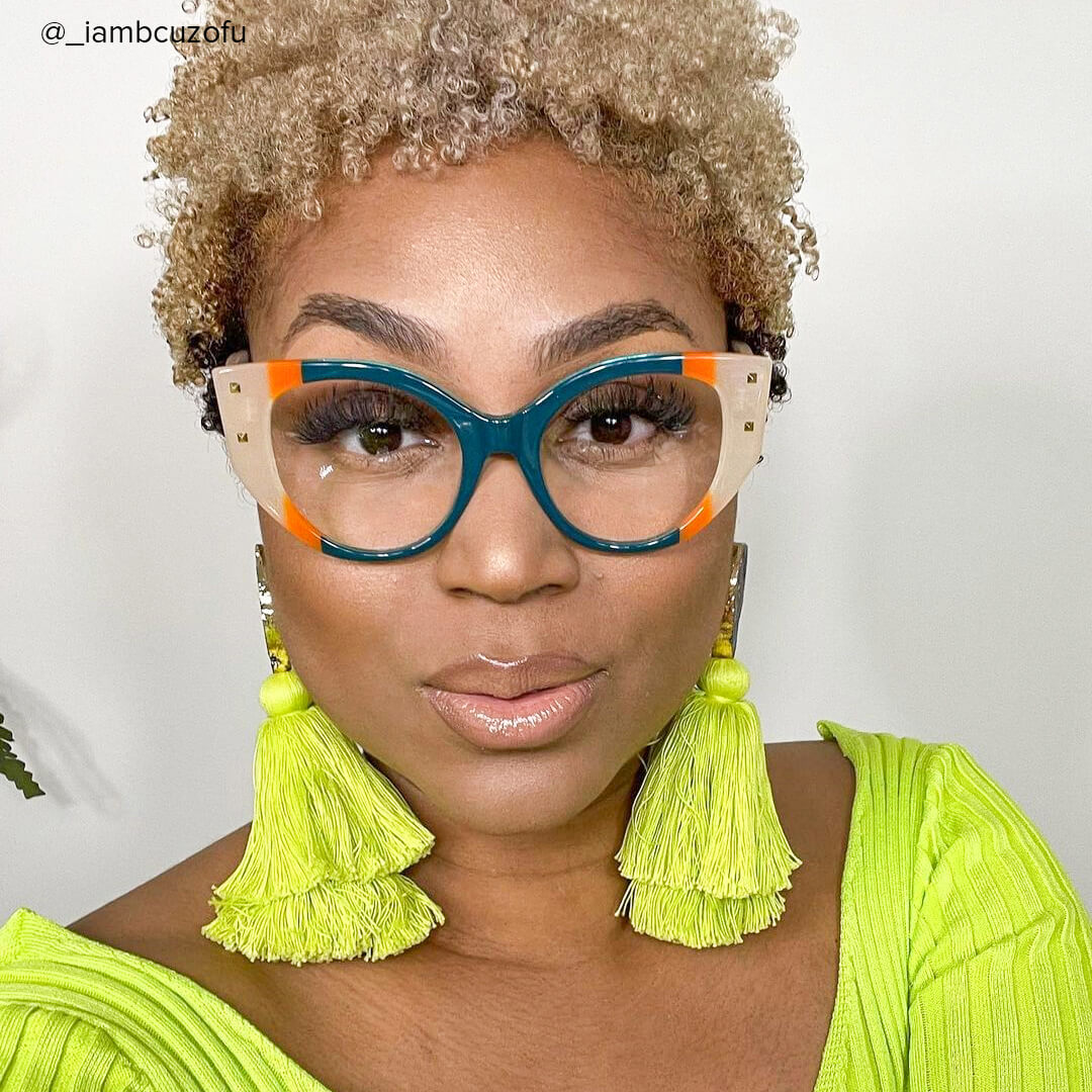Kornegay - Cat Eye Dark/Green Eyeglasses - 6