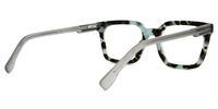 Rectangle Blue/Tortoise Eyeglasses | Vooglam.com Side View