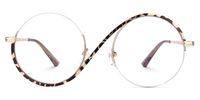 Manley - Eclectic Round Tortoiseshell Glasses | Vooglam Angle View