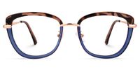 Browline Two-tone Eyeglasses | Vooglam.com Angle View