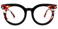 Elmore - Round Black Eyeglasses | Vooglam Angle View