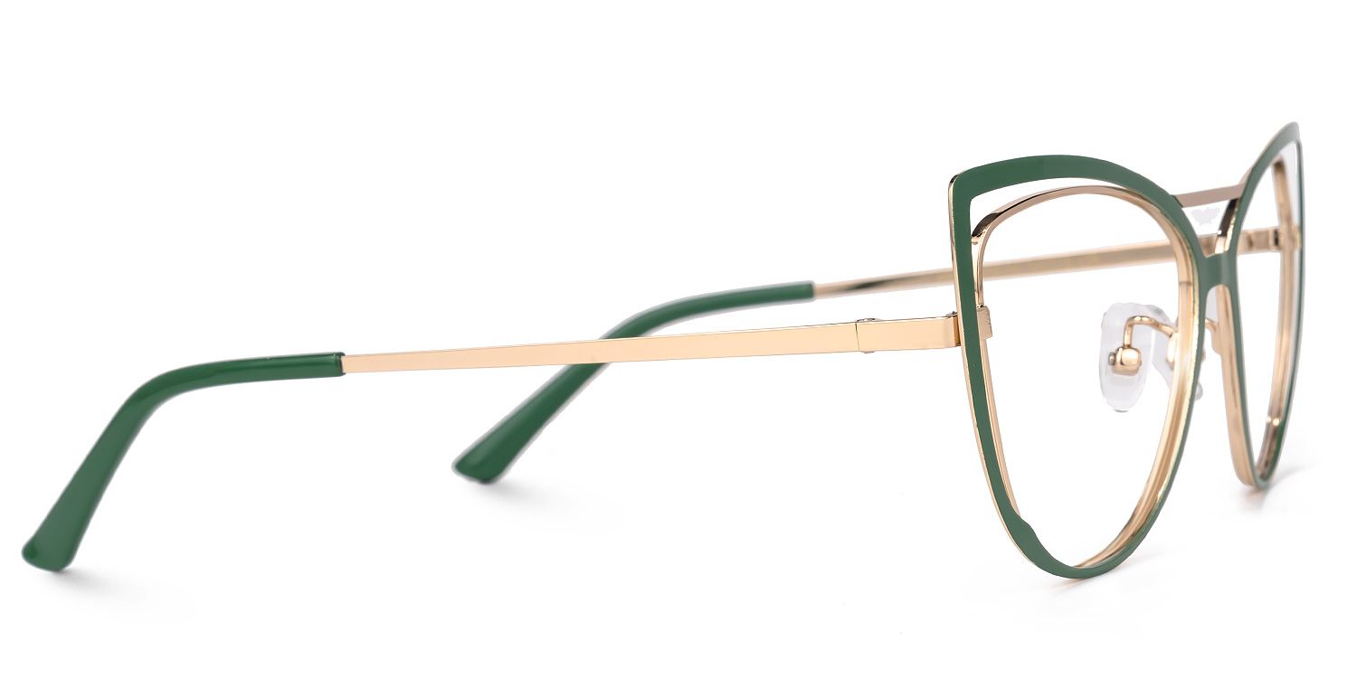 Roselyn - Cat Eye Green Eyeglasses | Vooglam 4