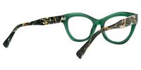 Cat Eye Green Eyeglasses | Vooglam.com Side View