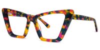 Khin - Unique Sharp-Edged Cat-Eye Eyeglasses | Vooglam Front View