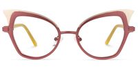 Rainey - Cat Eye Red Eyeglasses | Vooglam Angle View