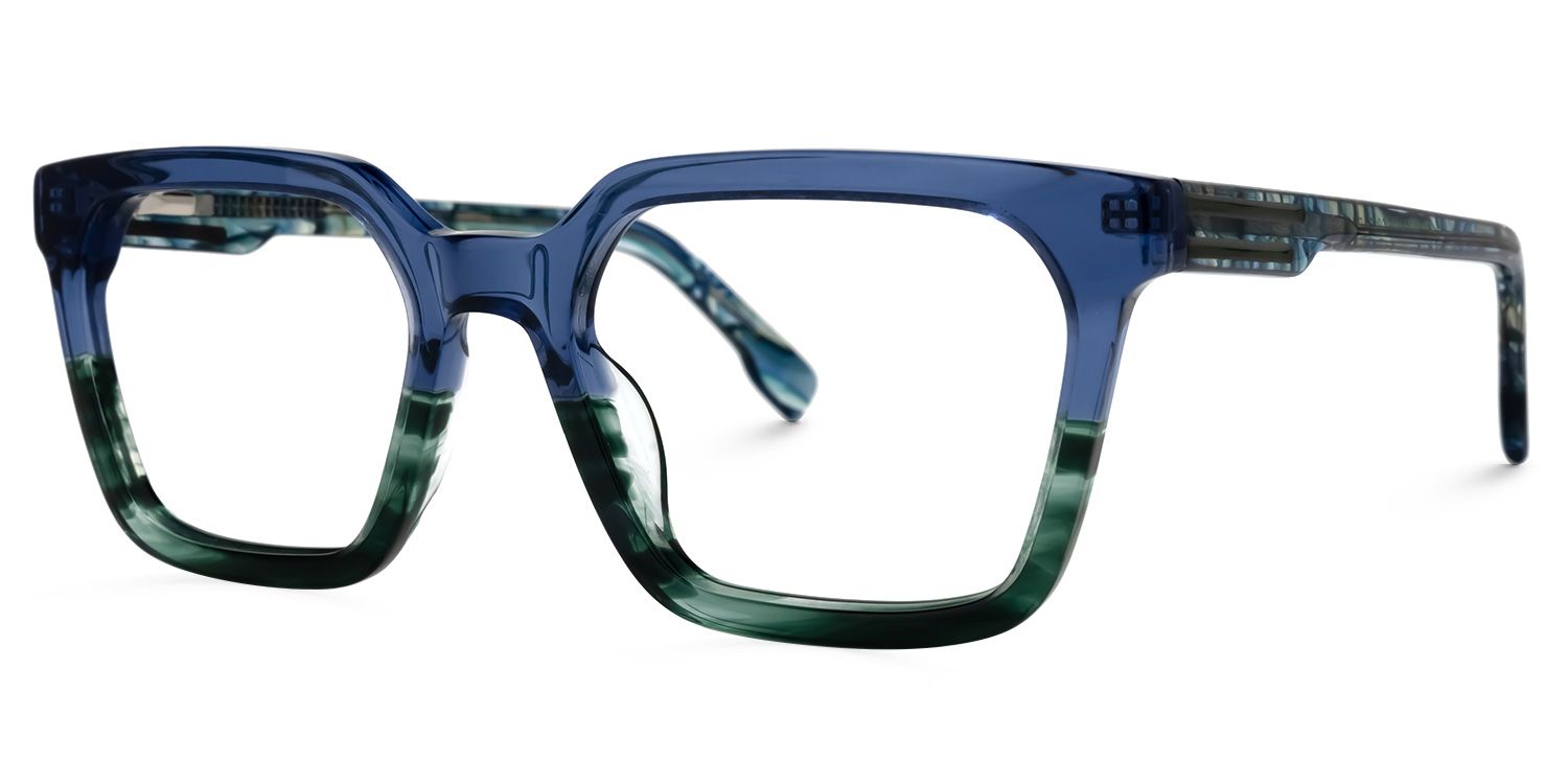 Rectangle Two-tone Eyeglasses | Vooglam.com Front View