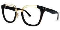 Square Black Eyeglasses | Vooglam.com Front View