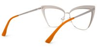 Boone - Cat Eye Orange Eyeglasses | Vooglam Side View