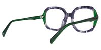 Square Green Eyeglasses | Vooglam.com Side View