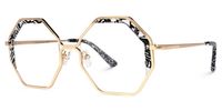 Scotto - Geometric Pattern Eyeglasses | Vooglam Front View