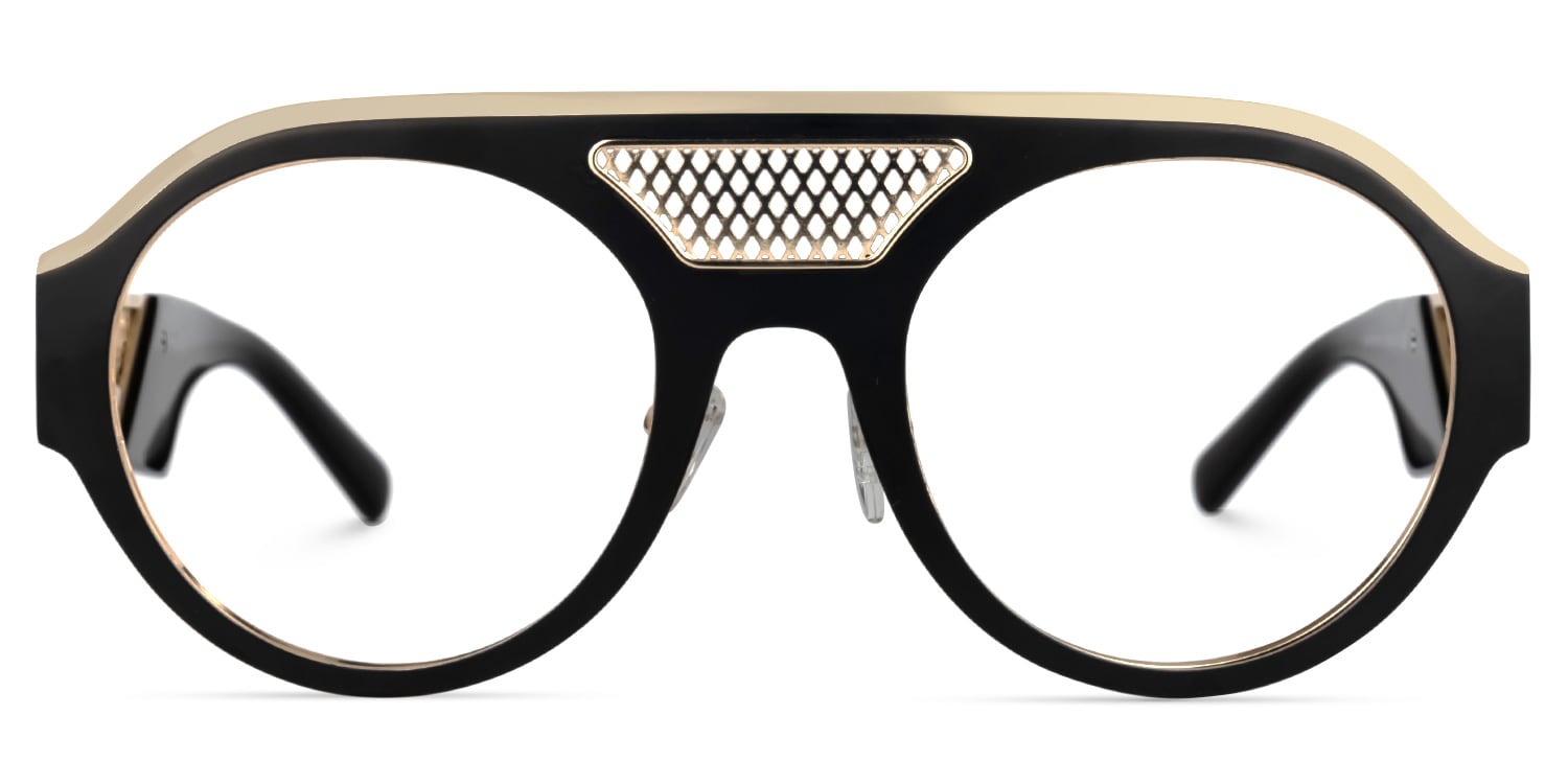 

Pelaez - Aviator Black/Gold Eyeglasses
