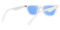 Cat Eye White Sunglasses | Vooglam.com Side View