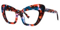 Zuzanna - Cat Eye Floral Eyeglasses | Vooglam Front View