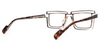 Joselyn - Rectangle Tortoise Eyeglasses | Vooglam Side View