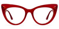 Akua - Chic Red Cat-Eye Frames Women Glasses | Vooglam Angle View