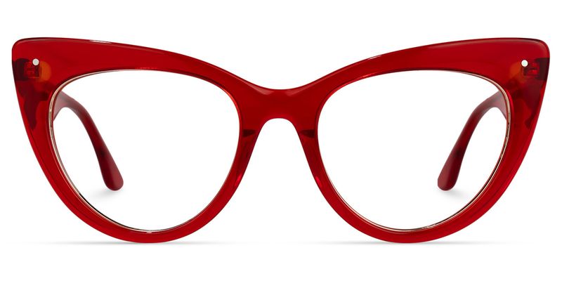 Akua - Chic Red Cat-Eye Frames Women Glasses