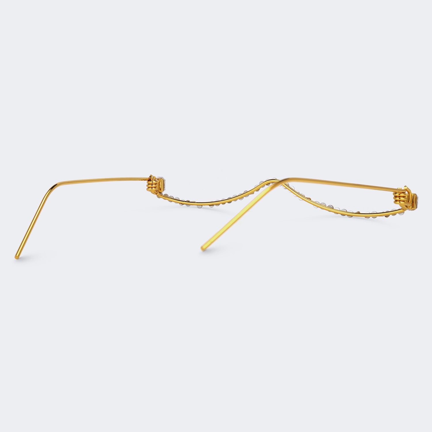Rhinestone Sunglasses Without Lens | Vooglam.com Side View
