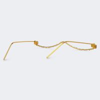 Rhinestone Sunglasses Without Lens | Vooglam.com Side View