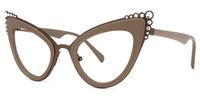 Magdaleno - Cat Eye Brown Eyeglasses | Vooglam Front View