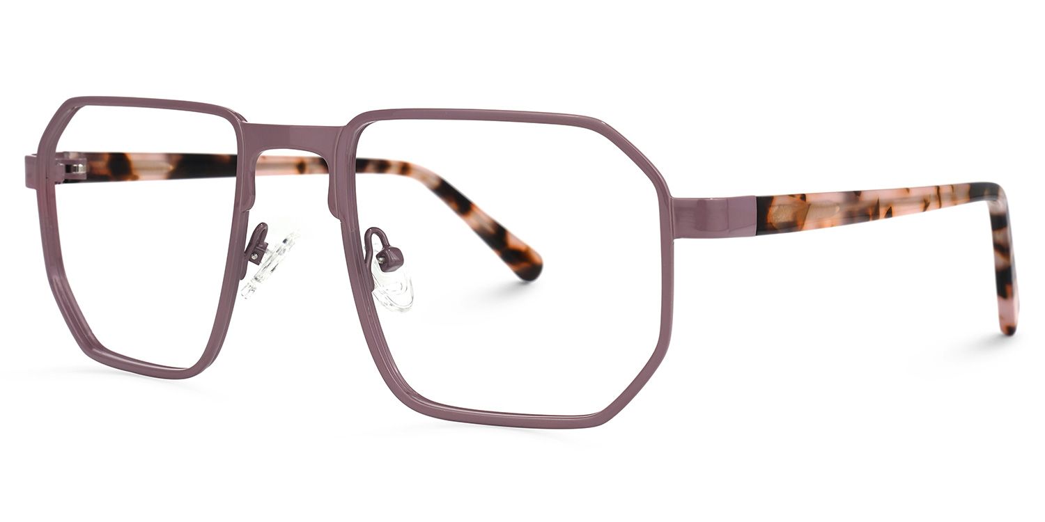 Square Purple Eyeglasses | Vooglam.com Front View