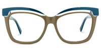 Square Brown Eyeglasses | Vooglam.com Angle View