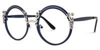 Norene Vintage Round Glasses with Elegant Filigree Design | Vooglam Front View