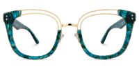 Square Blue Eyeglasses | Vooglam.com Angle View