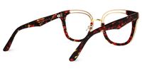 Square Floral Eyeglasses | Vooglam.com Side View