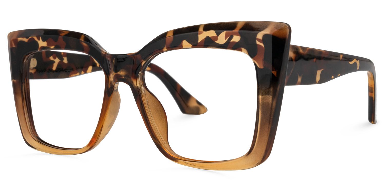 Reina - Square Animal Eyeglasses | Vooglam Front View