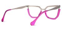 Leeza - Geometric Pink Eyeglasses | Vooglam Side View
