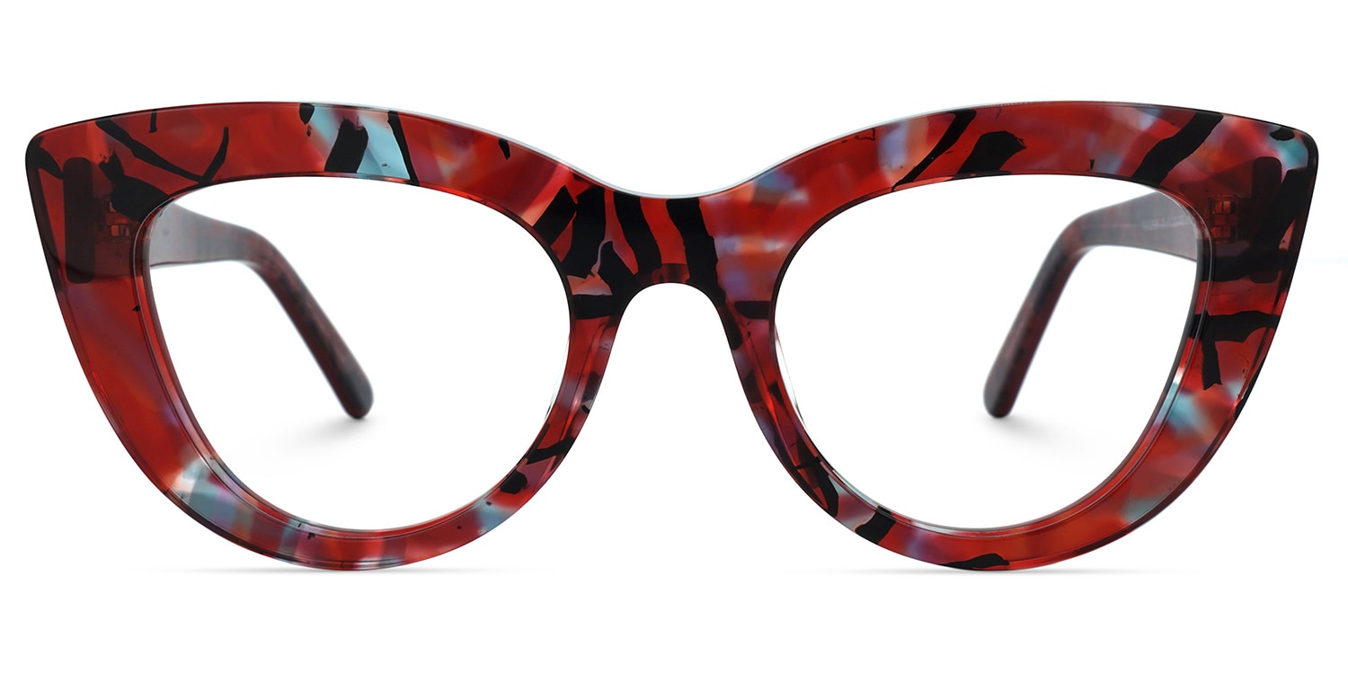 Finney - Cat Eye Red Eyeglasses - 1