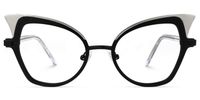 Rainey - Cat Eye Black Eyeglasses | Vooglam Angle View