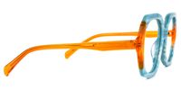 Square Blue/Orange Eyeglasses | Vooglam.com