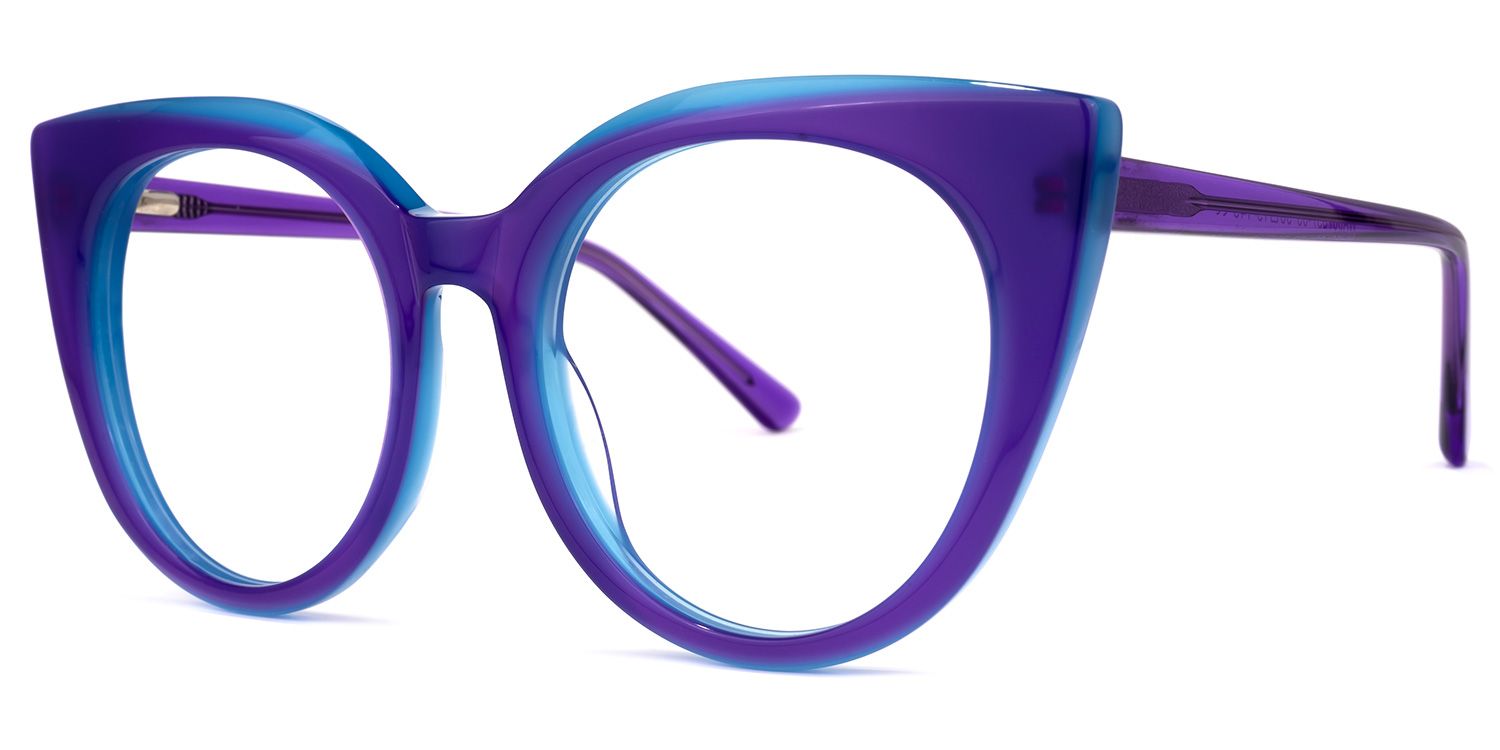 Blaylock - Cat Eye Purple Eyeglasses | Vooglam Front View