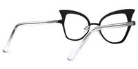 Rainey - Cat Eye Black Eyeglasses | Vooglam Side View