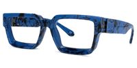 Rectangle Blue Eyeglasses | Vooglam.com Front View